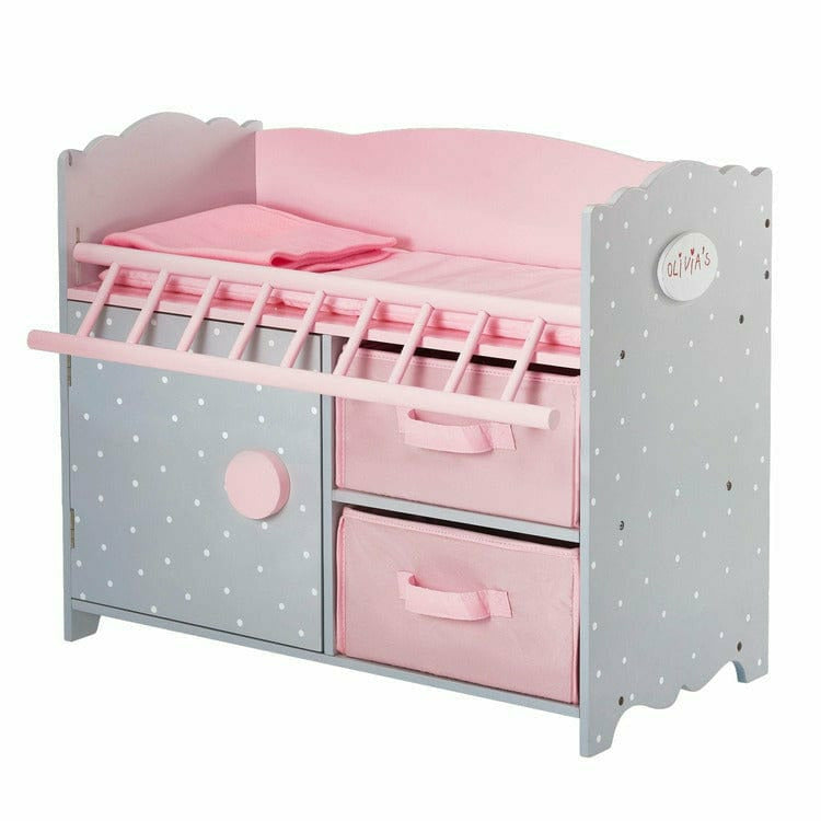 Princess Baby Doll Crib with Cabinet and Cubby - Image 4