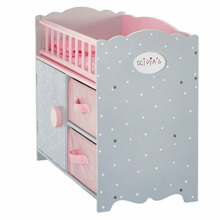 Princess Baby Doll Crib with Cabinet and Cubby - Image 6