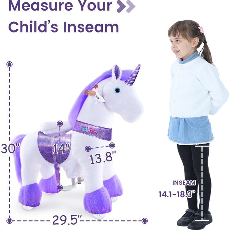 Purple Model U Ride-On Unicorn- 3-4 Years - Image 4