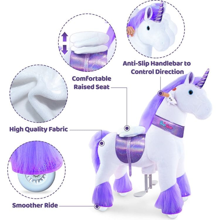 Purple Model U Ride-On Unicorn- 3-4 Years - Image 5