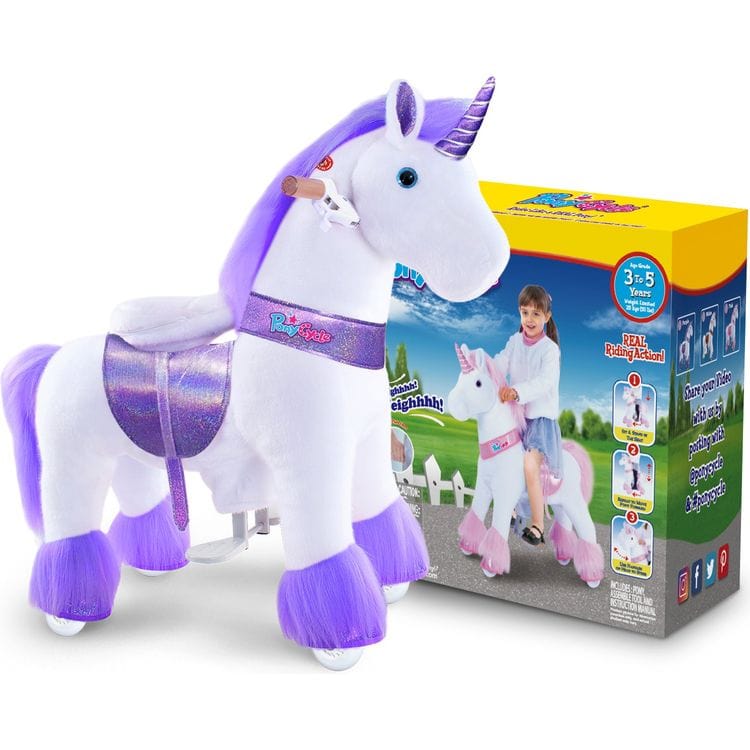 Purple Model U Ride-On Unicorn - 4-7 Years - Image 5