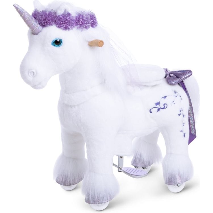 Purple Model X Ride-On Unicorn - 3-4 Years