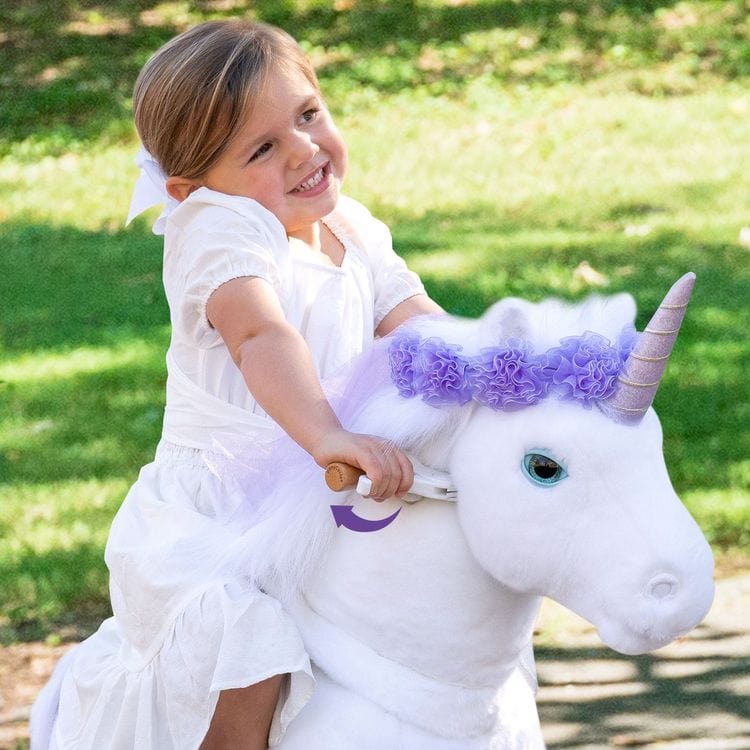 Purple Model X Ride-On Unicorn - 3-4 Years - Image 4