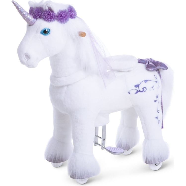 Purple Model X Ride-On Unicorn - 4-7 Years