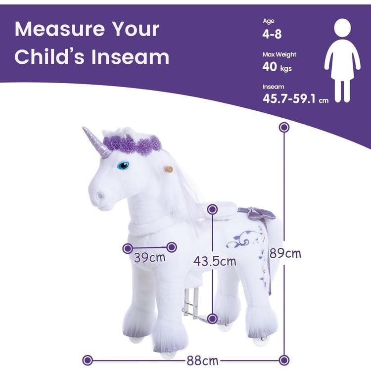 Purple Model X Ride-On Unicorn - 4-7 Years - Image 3