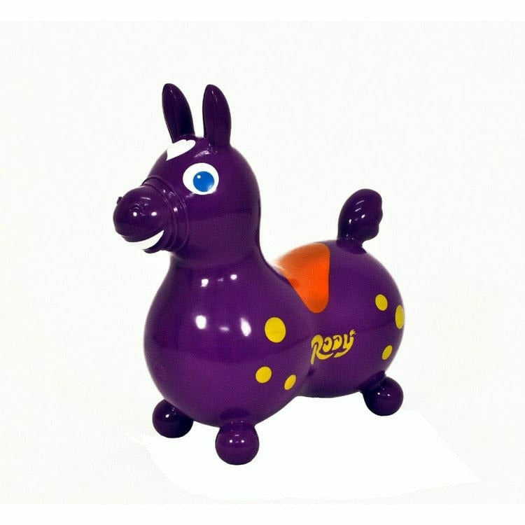 Purple Rody Horse Inflatable Bouncer Ride-on