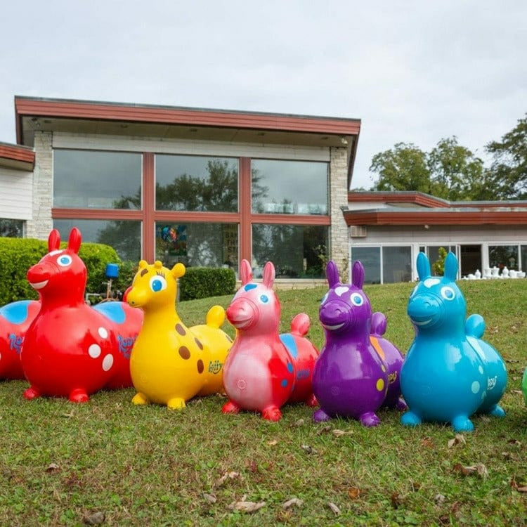 Alternative view of Purple Rody Horse Inflatable Bouncer Ride-on