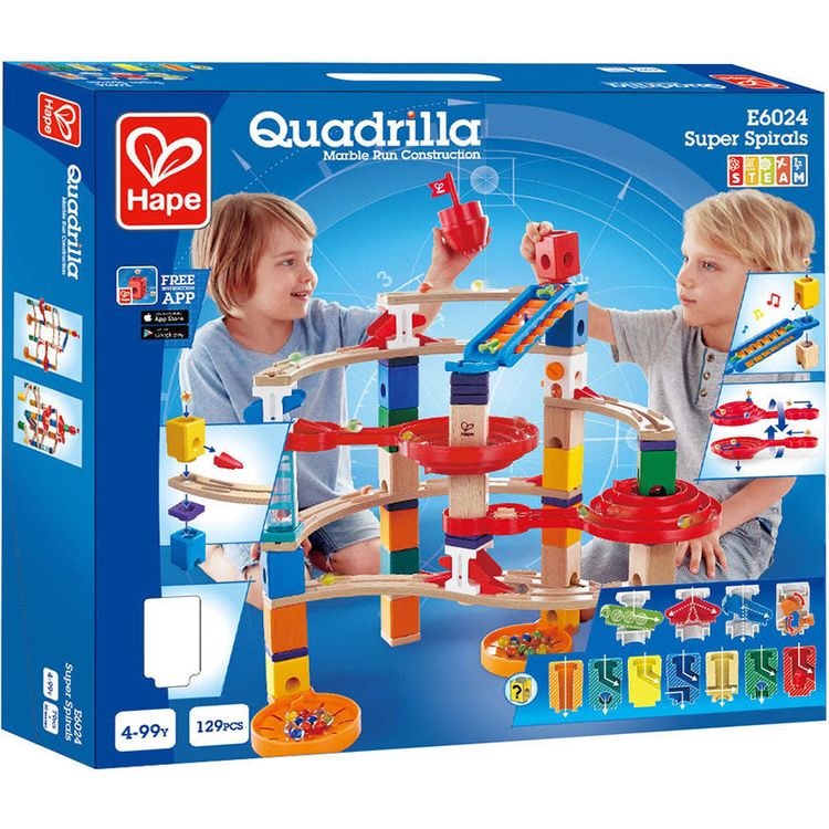 Quadrilla Super Spirals Wooden Marble Run Blocks - Image 3