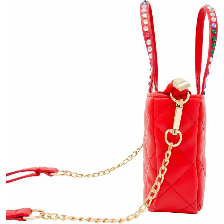 Alternative view of Quilted Rhinestone Tote Bag - Red