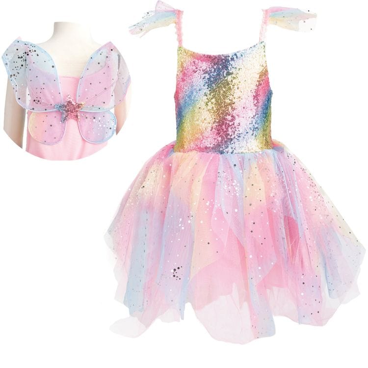 Rainbow Fairy Dress & Wings - Size 7-8 Years