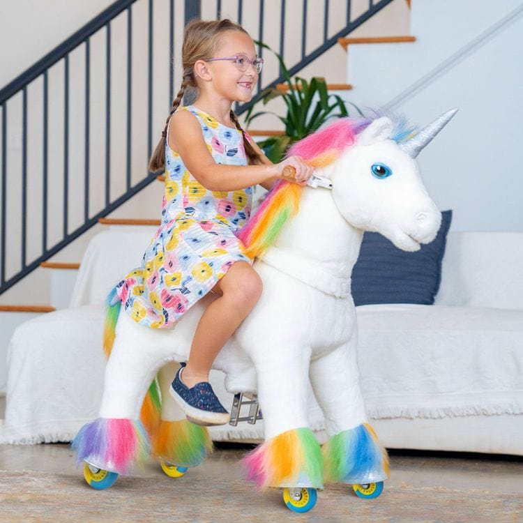 Alternative view of Rainbow Model X Ride-On Unicorn - 3-4 Years