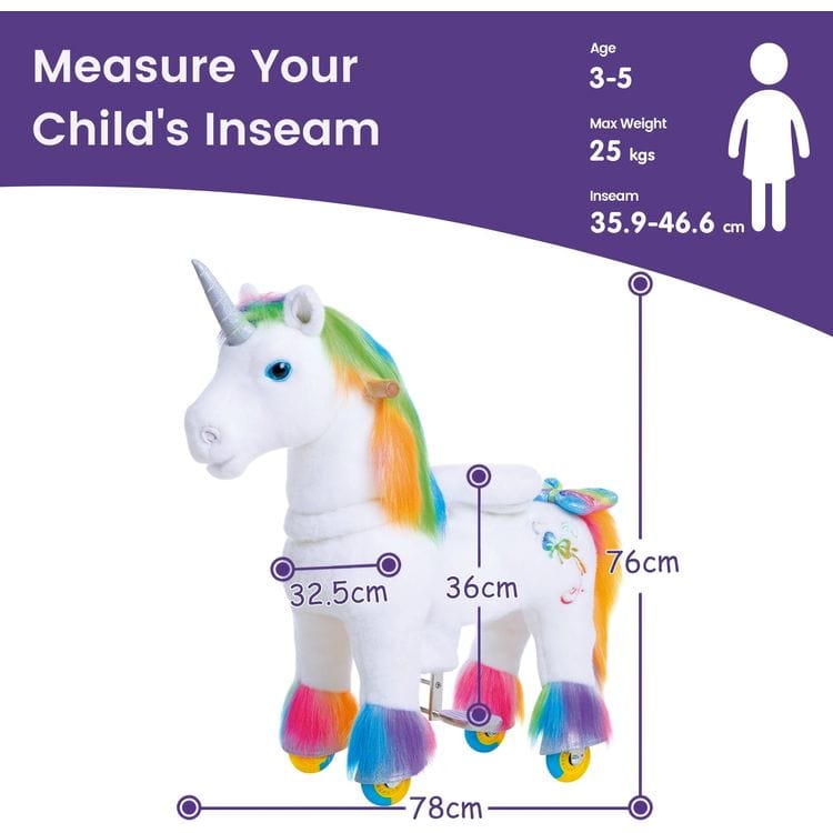 Rainbow Model X Ride-On Unicorn - 3-4 Years - Image 3