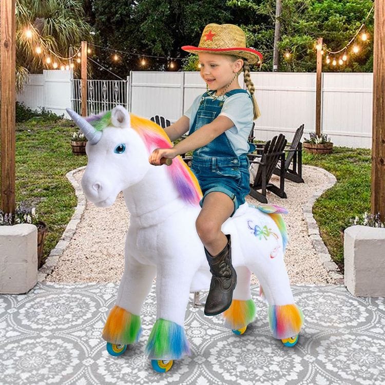 Alternative view of Rainbow Model X Ride-On Unicorn - 4-7 Years