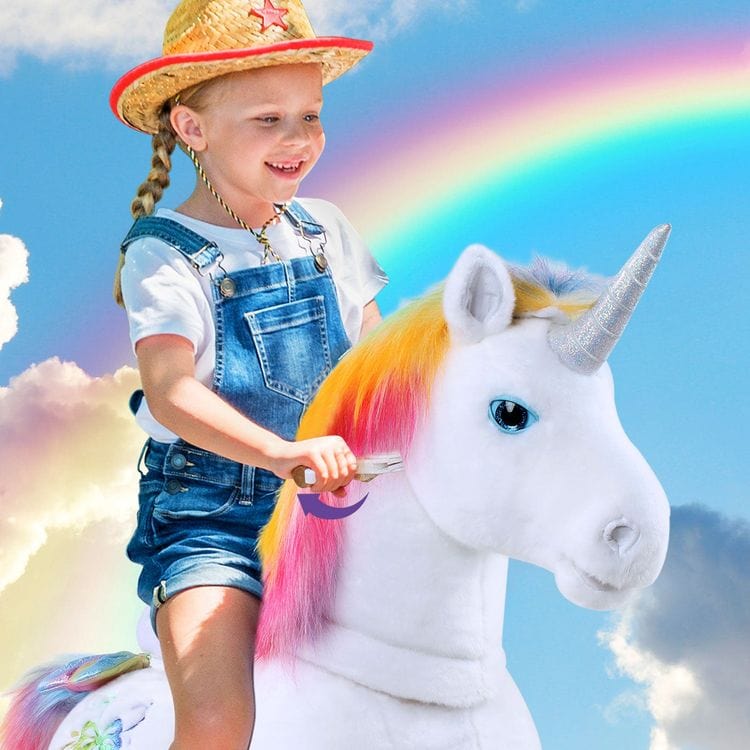 Rainbow Model X Ride-On Unicorn - 4-7 Years - Image 4
