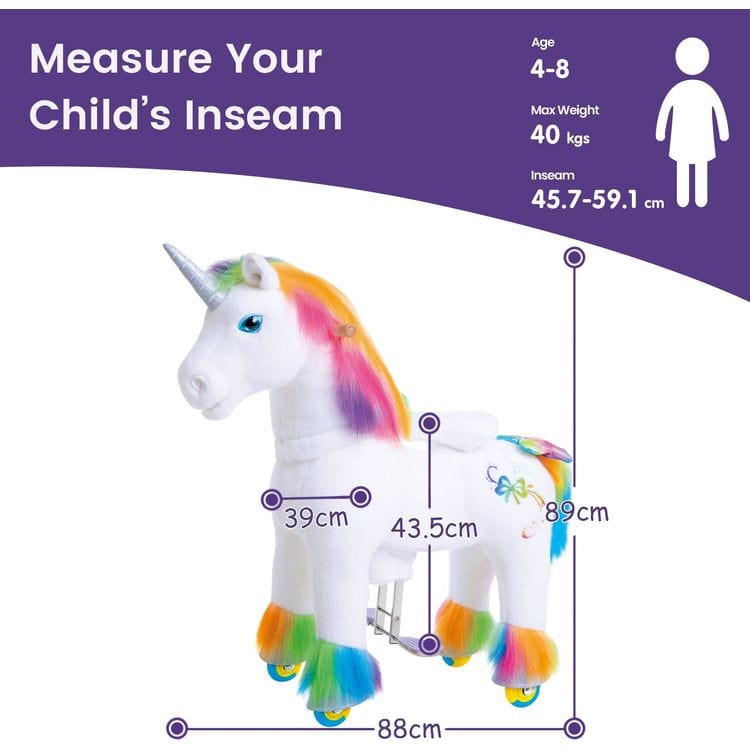 Rainbow Model X Ride-On Unicorn - 4-7 Years - Image 3