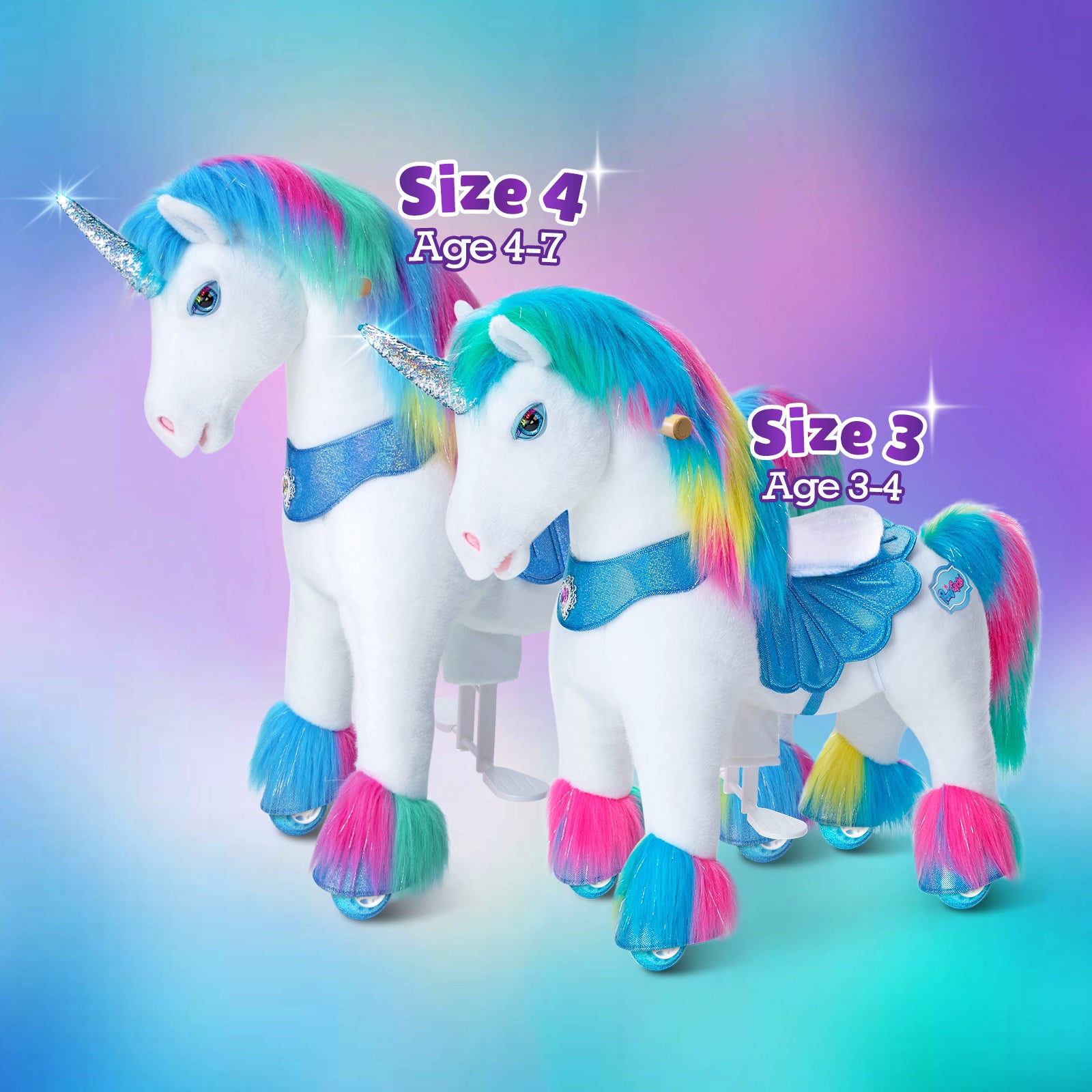 Rainbow Unicorn Model Y Ride on Toy - 4-7 Years - Image 6