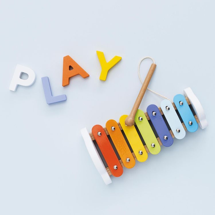Alternative view of Rainbow Wooden Xylophone