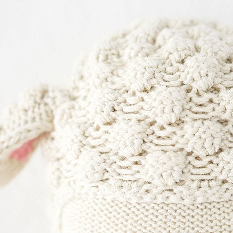 Regular 20" Lucy the Lamb (Pastel) Hand-Knit Doll - Image 3