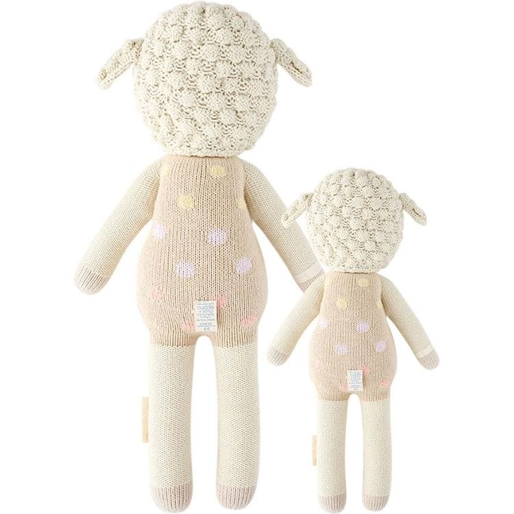 Regular 20" Lucy the Lamb (Pastel) Hand-Knit Doll - Image 5