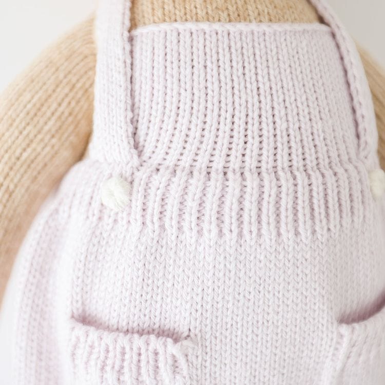 Regular 20" Olivia the Honey Bear Hand-Knit Doll - Image 3