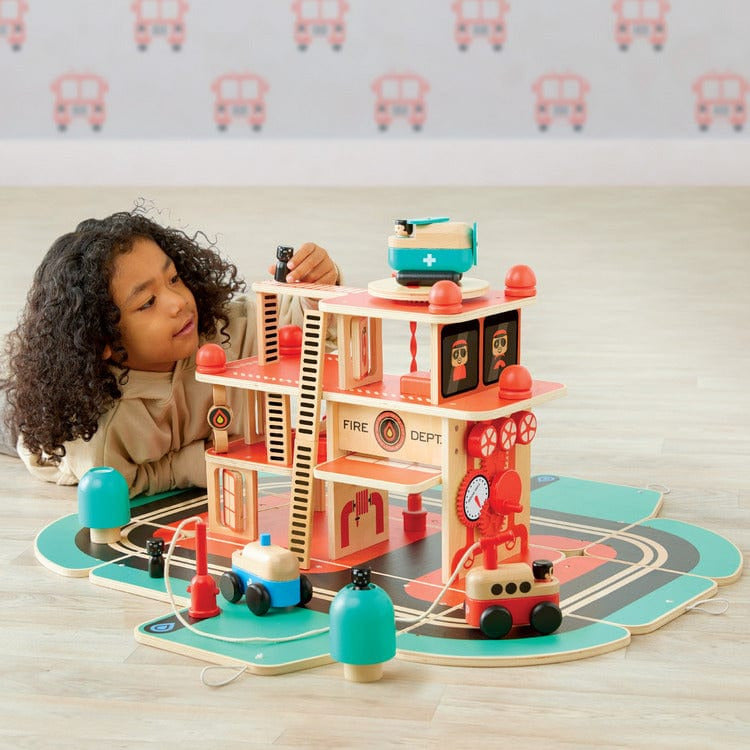 Alternative view of Rescue Responders Wooden Fire Station Playset