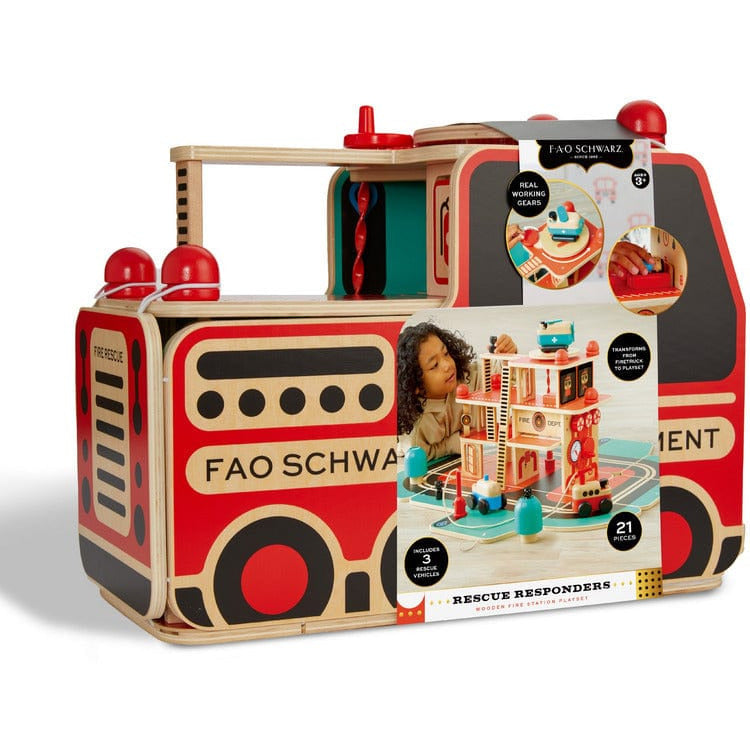 Rescue Responders Wooden Fire Station Playset - Image 5