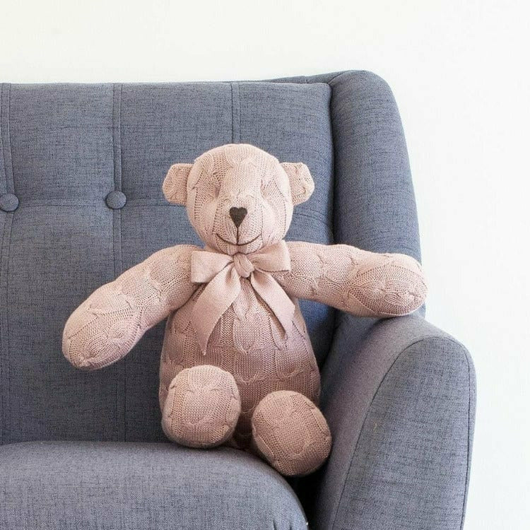 Alternative view of Rose Cable Knit Plush Teddy Bear