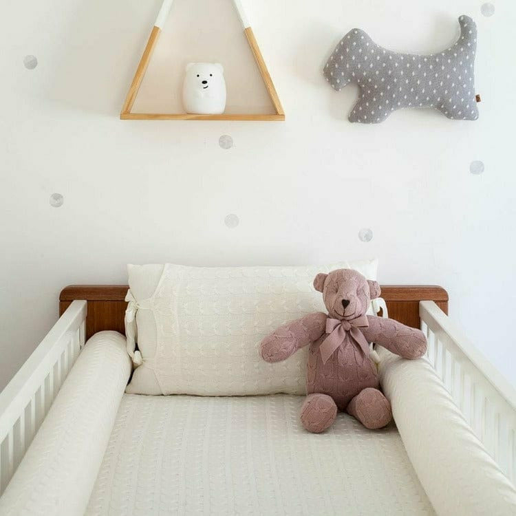 Rose Cable Knit Plush Teddy Bear - Image 3