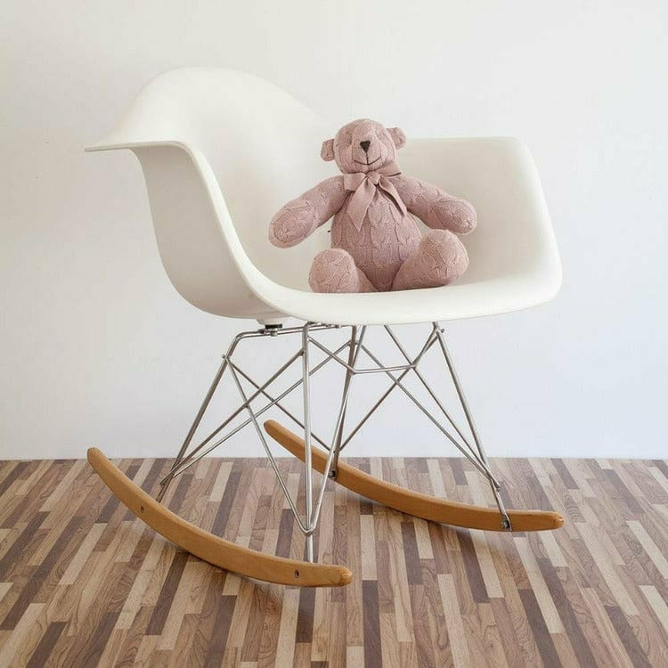 Rose Cable Knit Plush Teddy Bear - Image 4