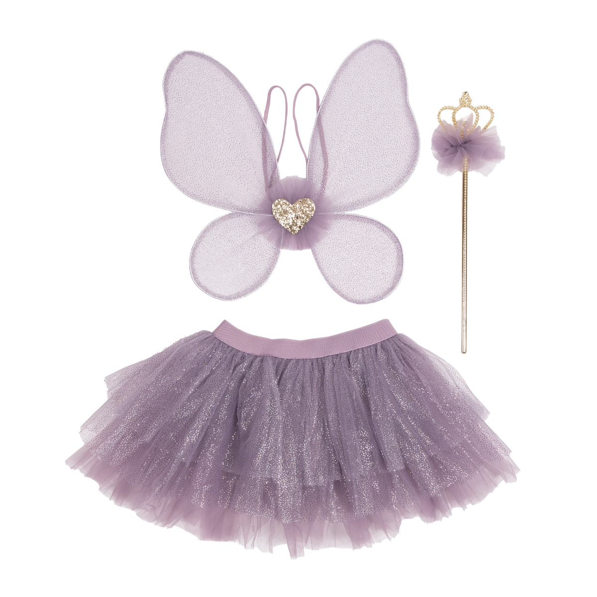 Royal Fairy Princess Purple Skirt Set - Size 4-6 Years