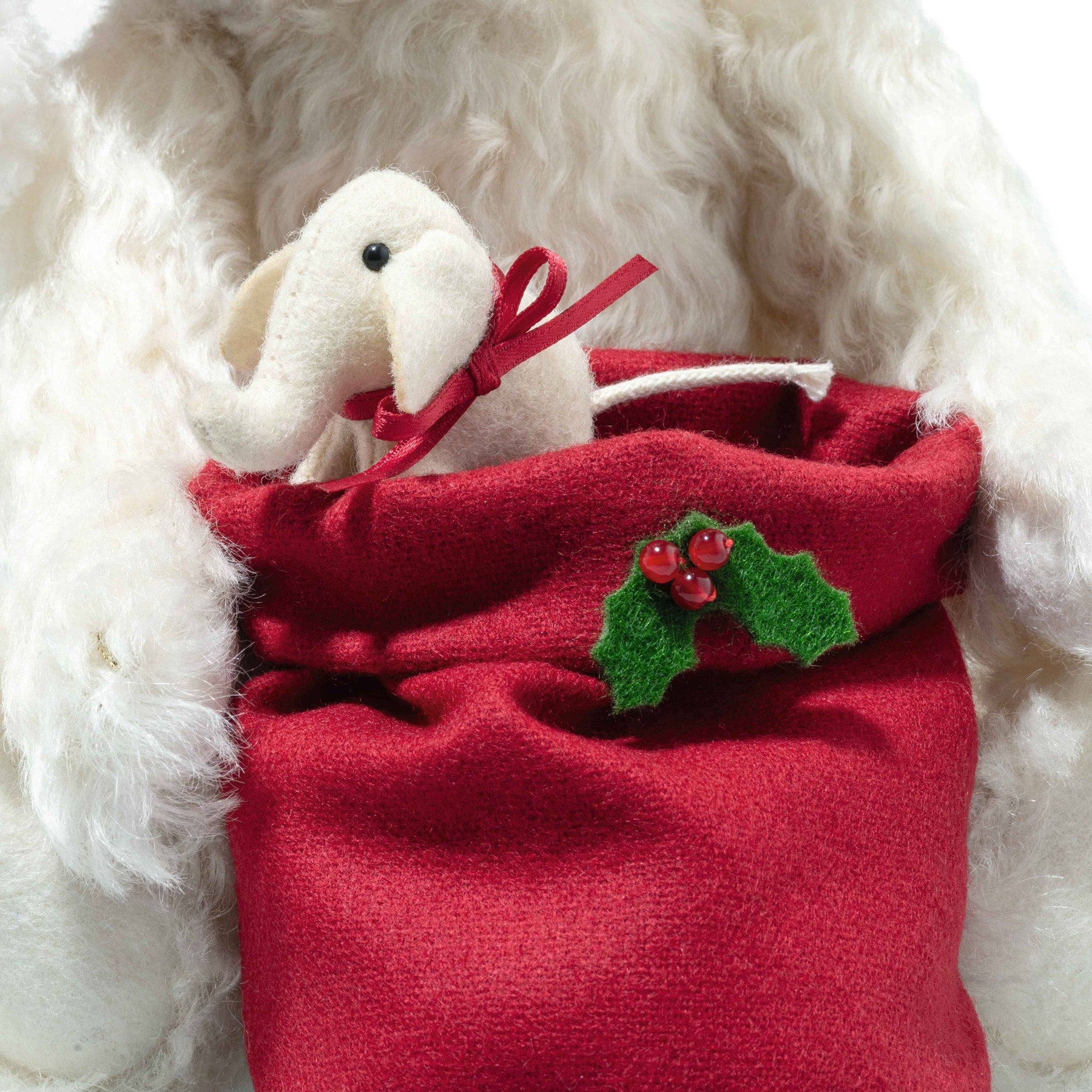 Santa Teddy Bear with Light-Up Gift Bag - Image 3