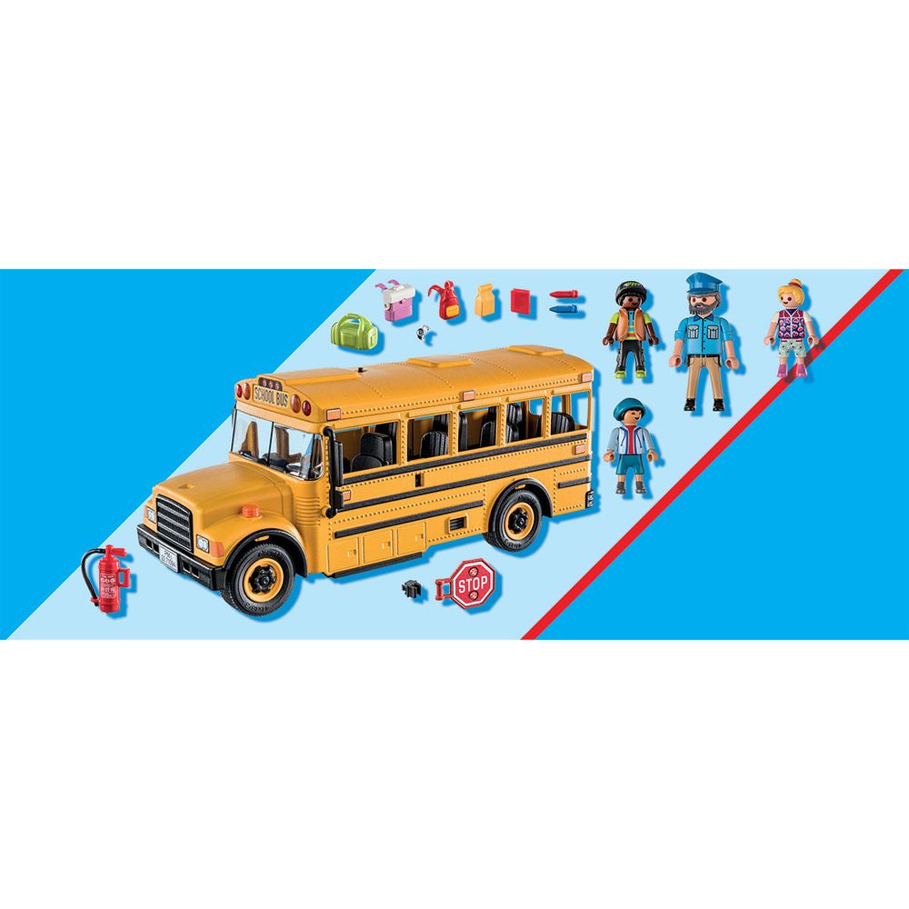 School Bus with Accessories and 4 Figures - Image 5