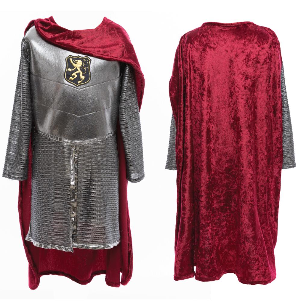 Silver Knight Costume with Cape - Size 5-6 Years