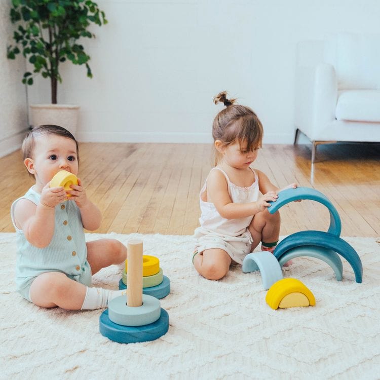Alternative view of Simply Semicircles Wood Stacker Toy