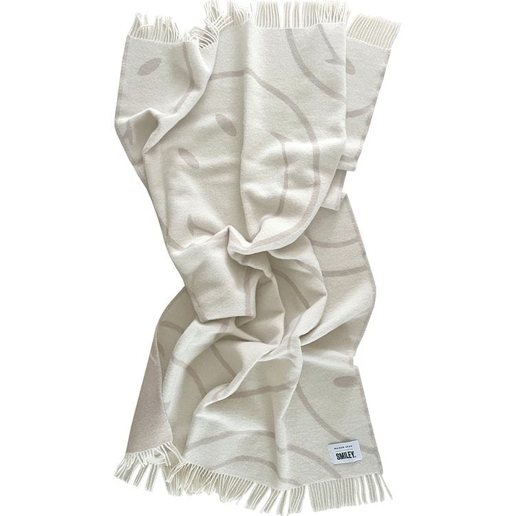 Alternative view of Smiley Blanket - White/Grey