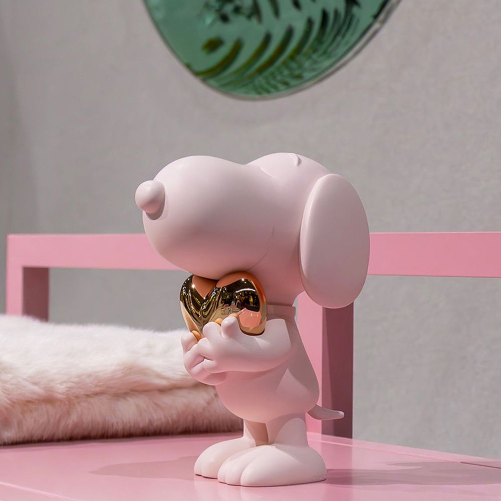Alternative view of Snoopy Heart Pink & Gold Pink 11in