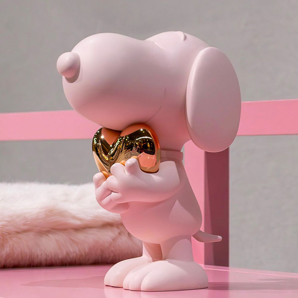 Snoopy Heart Pink & Gold Pink 11in - Image 4