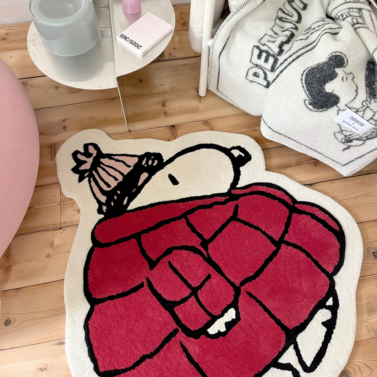Snoopy Puffer Jacket Rug - Red - Image 2
