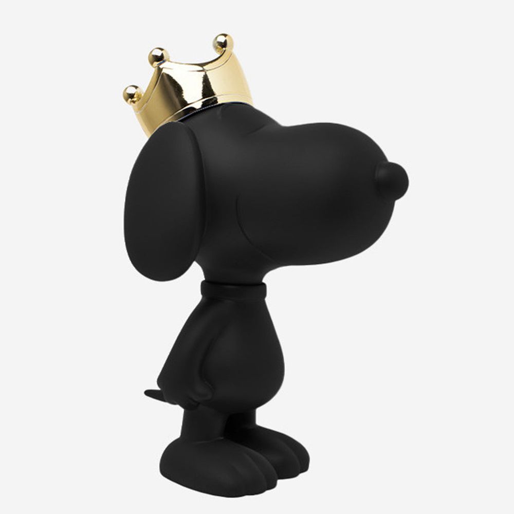 Snoopy with Crown 12" Figurine - Black & Gold - Image 5