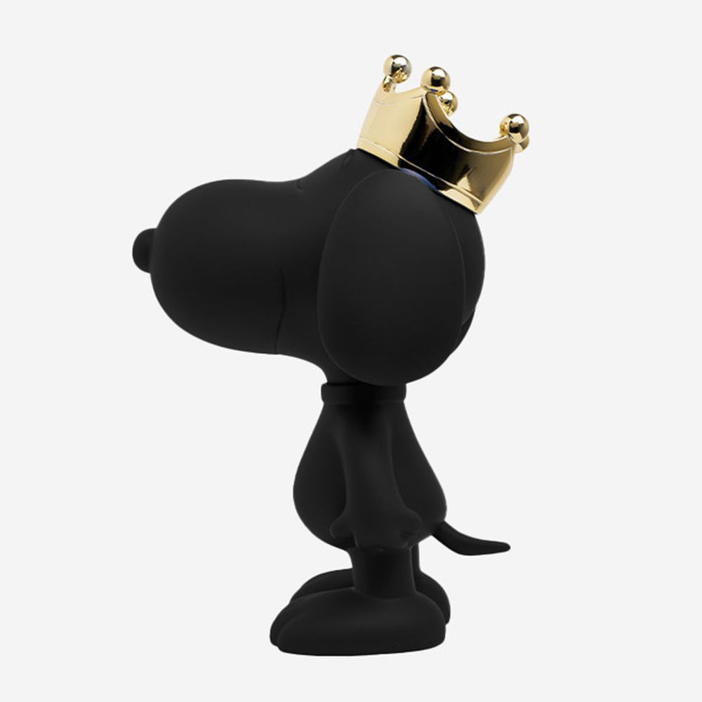 Snoopy with Crown 12" Figurine - Black & Gold - Image 6