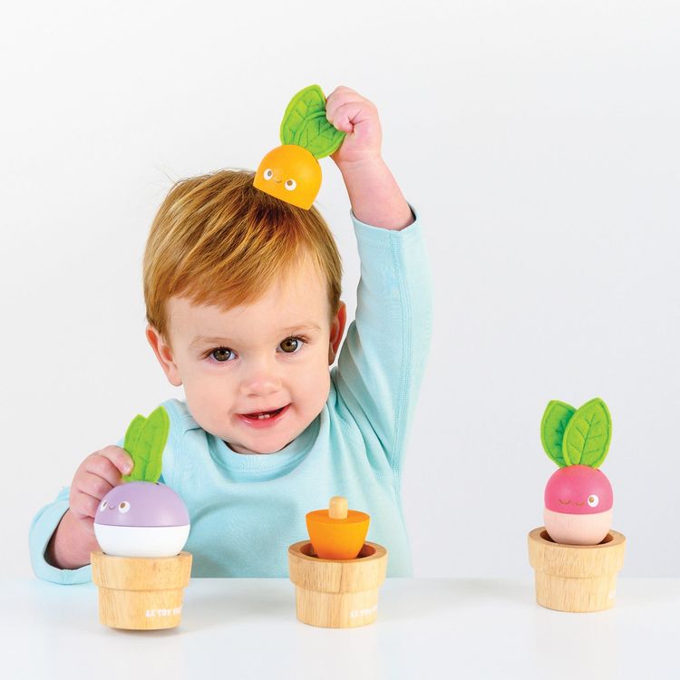Stacking Wooden Veggies - 9 Pieces - Image 3