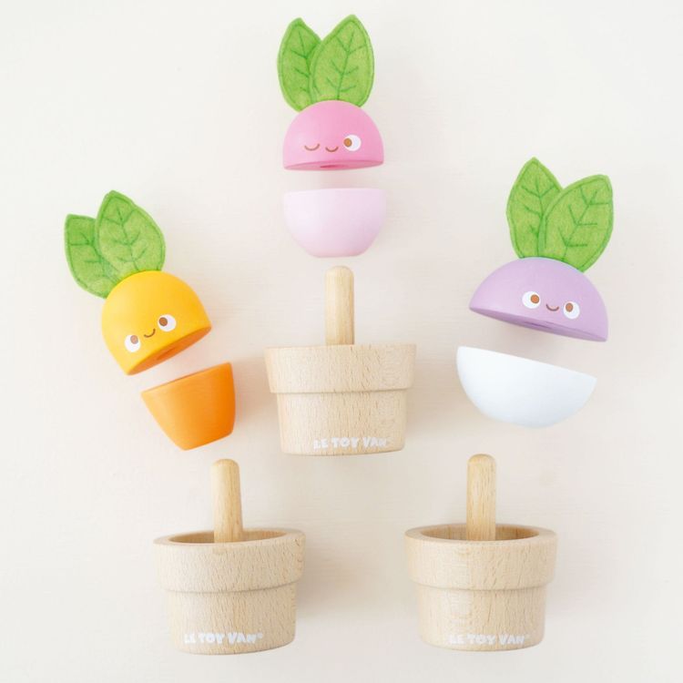 Stacking Wooden Veggies - 9 Pieces - Image 4