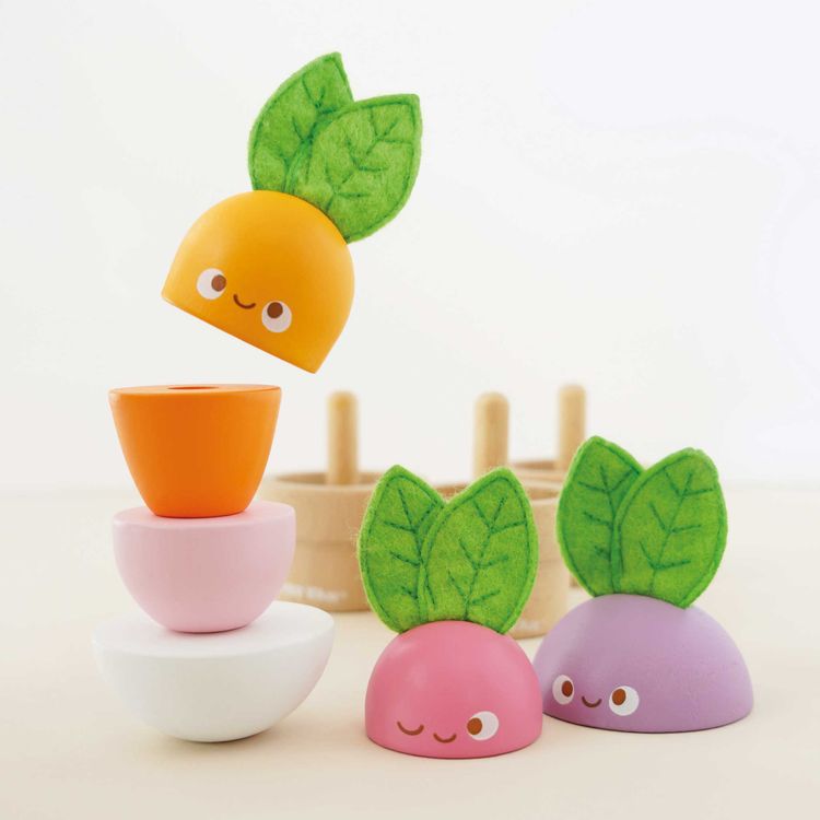 Stacking Wooden Veggies - 9 Pieces - Image 6