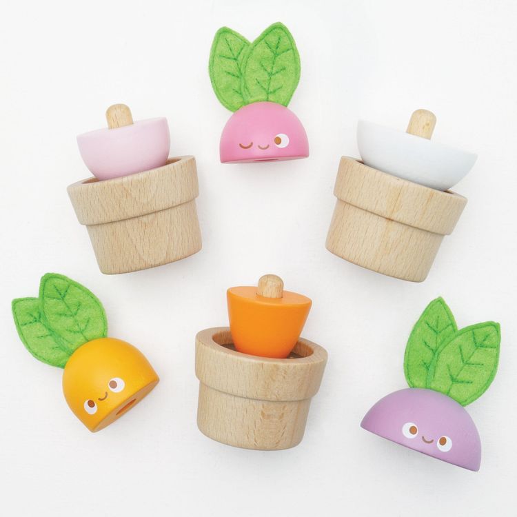 Stacking Wooden Veggies - 9 Pieces - Image 7