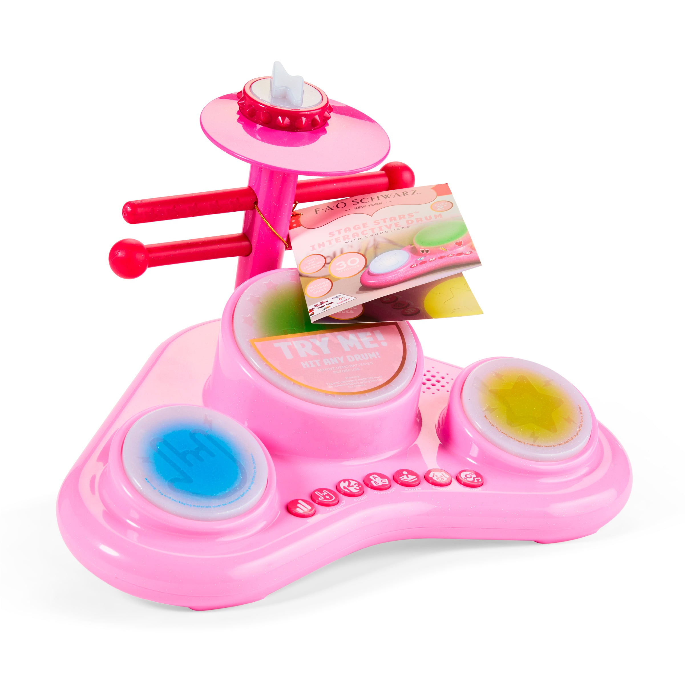 Stage Stars Interactive Drum with Drumsticks