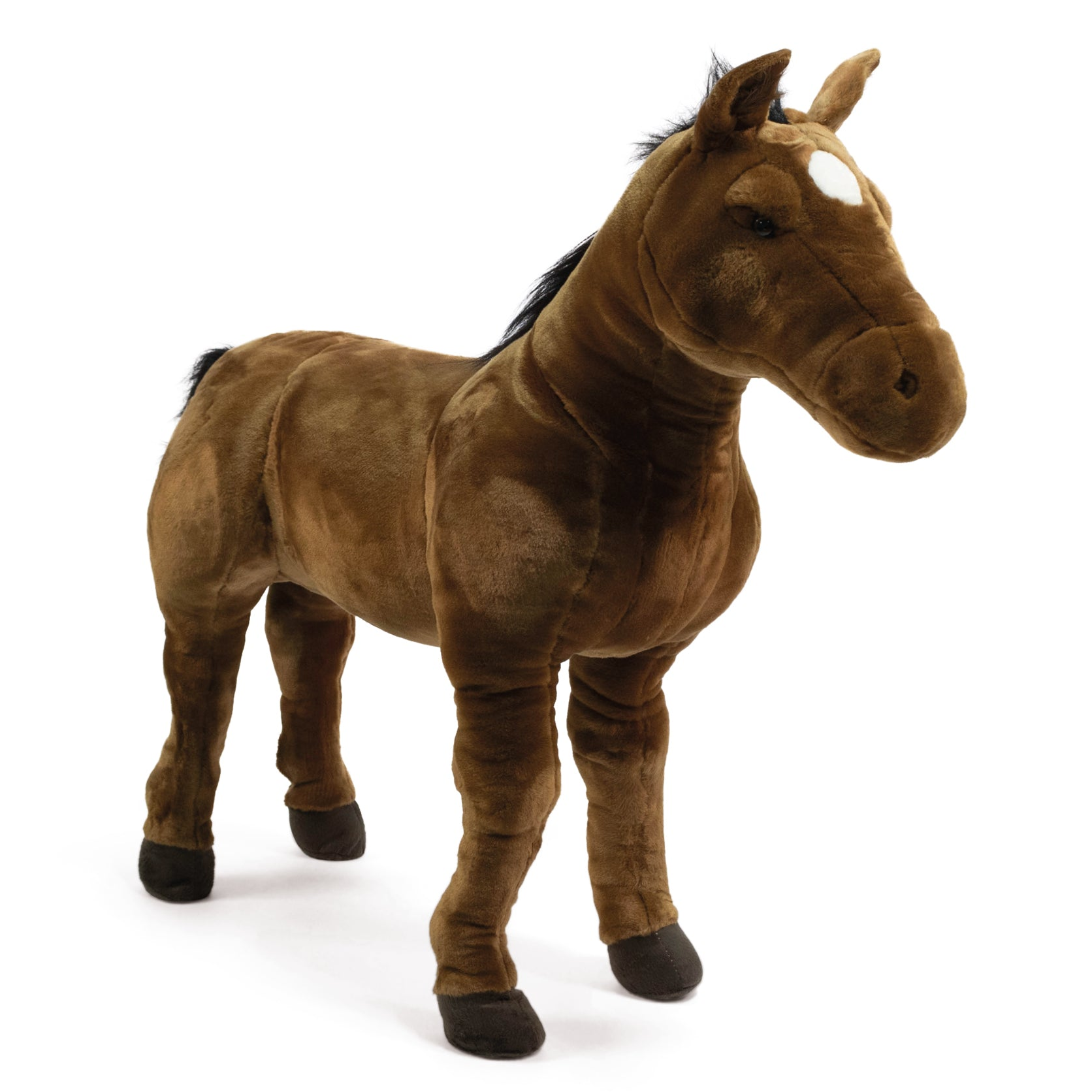 Standing Brown Horse Plush - 31.5"