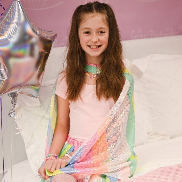 Alternative view of Stripy Sequin Cape - Size 4-6 Years