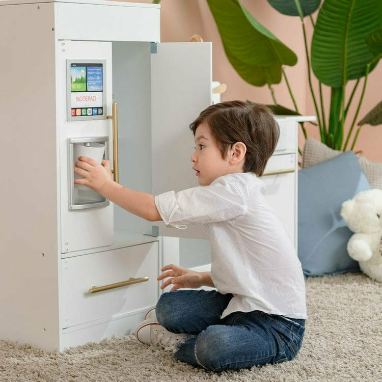 Teamson Kids Little Chef Charlotte Modern Modular Wooden Play Kitchen, White - Image 4