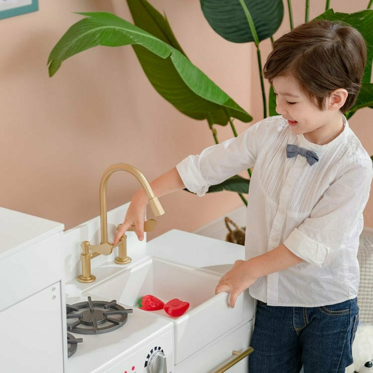 Teamson Kids Little Chef Charlotte Modern Modular Wooden Play Kitchen, White - Image 5