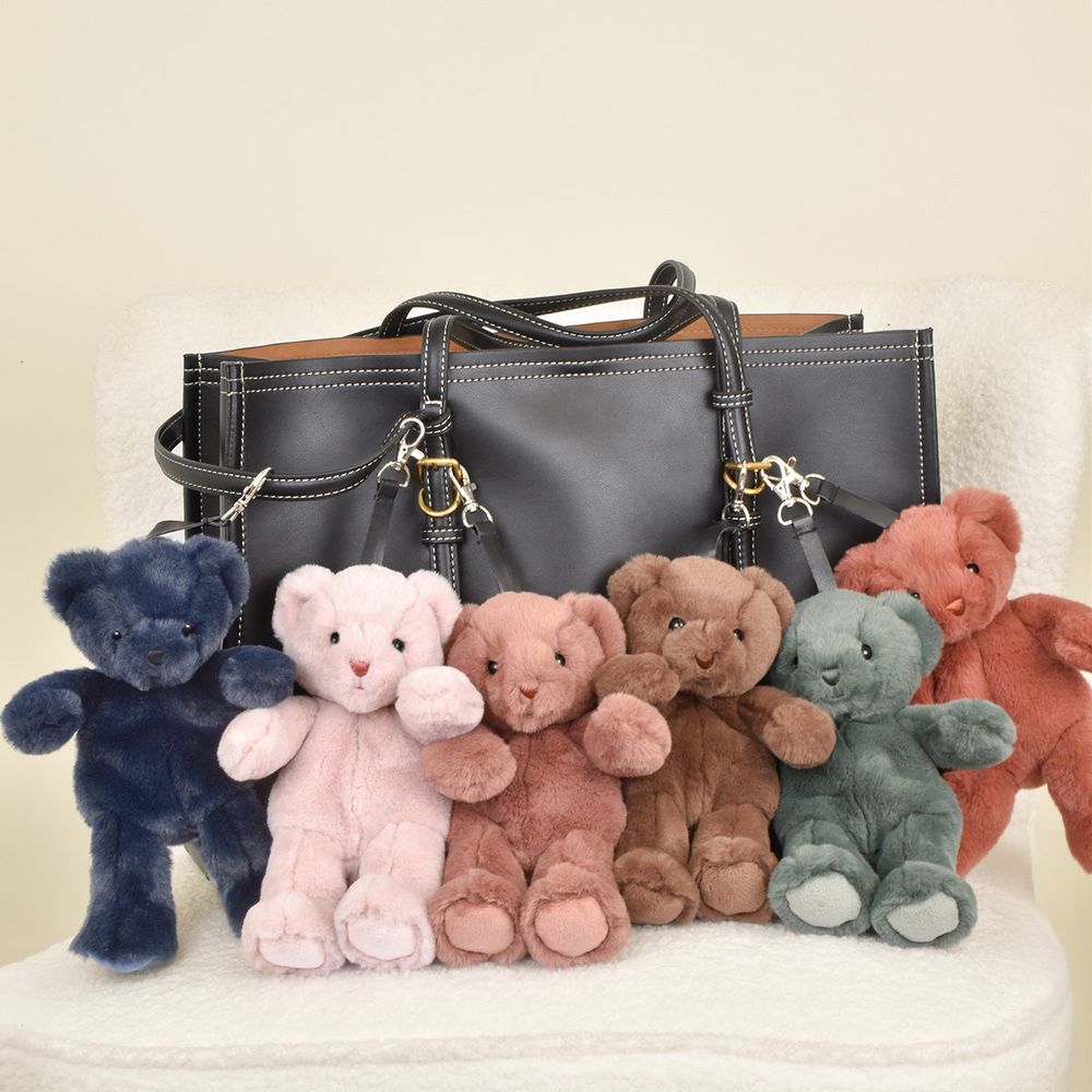Teddy Bear Bag Charm - Rose - Image 4